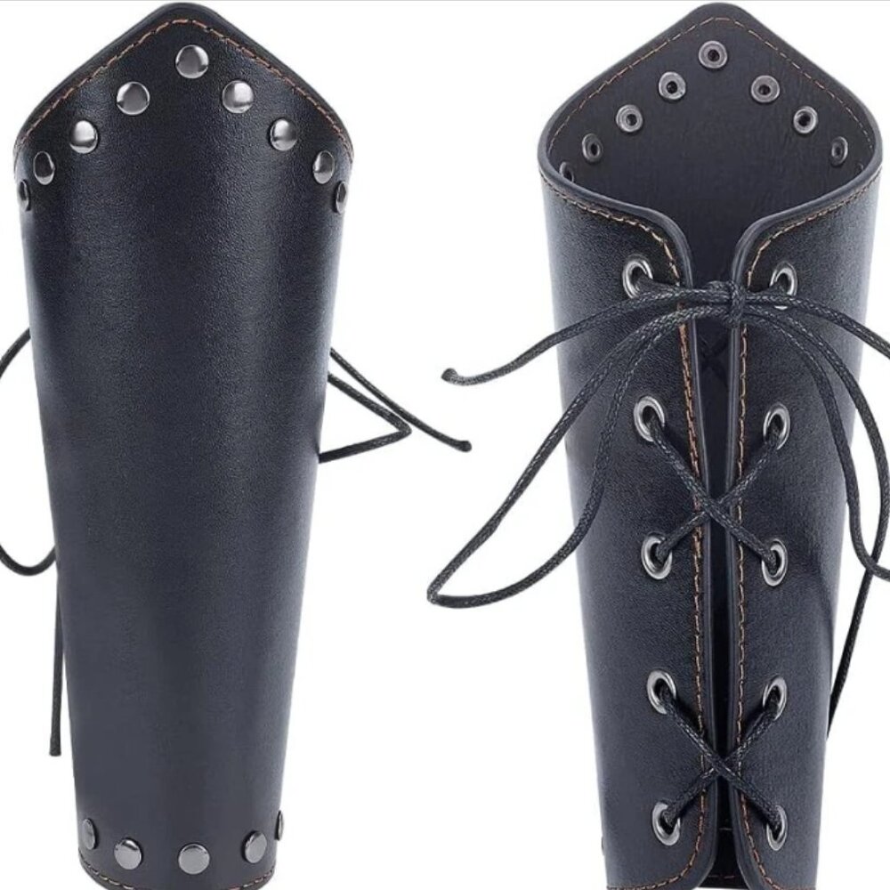 Pair Of Arm Wrist Band Cuffs Viking Cosplay Halloween Costume Renaissance Fair